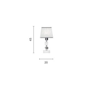Lampada da tavolo Livia LT Disegno tecnico Ondaluce luceledcom