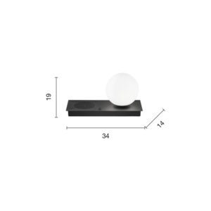 Lampada da tavolo Madame Disegno tecnico ondaluce luceledcom
