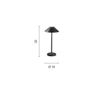 Lampada da tavolo Moon Disegno tecnico Ondaluce luceledcom
