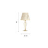 Lampada da tavolo Roxanne LT Disegno tecnico Ondaluce luceledcom