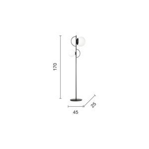 Lampada da terra Birds disegno tecnico ondaluce luceledcom
