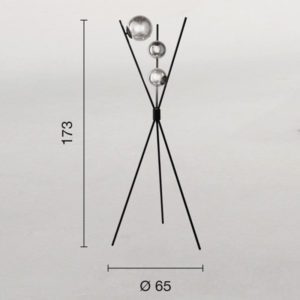 Lampada da terra Corolla Disegno tecnico Ondaluce luceledcom