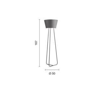 Lampada da terra Garconne Disegno tecnico Ondaluce luceledcom