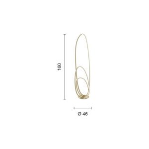 Lampada da terra Golden Disegno tecnico Ondaluce luceledcom
