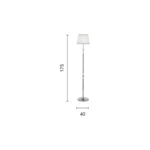 Lampada da terra Livia Disegno tecnico Ondaluce luceledcom