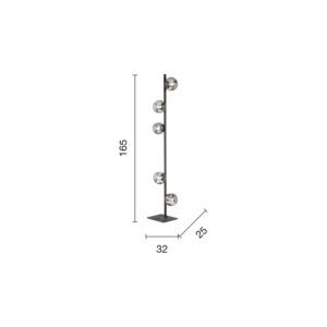 Lampada da terra Monile Disegno tecnico ondaluce luceledcom