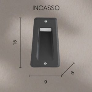 Segnapasso da incasso Dromos Disegno tecnico Ondaluce luceledcom