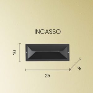 Segnapasso da incasso Shade Disegno tecnico Ondaluce luceledcom