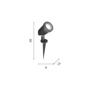 Spot con picchetto Goa Disegno tecnico Ondaluce luceledcom