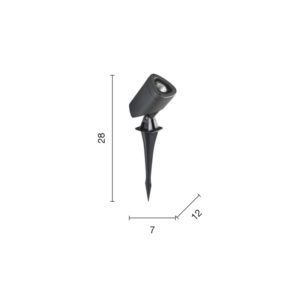 Spot con picchetto Techno Disegno tecnico Ondaluce luceledcom