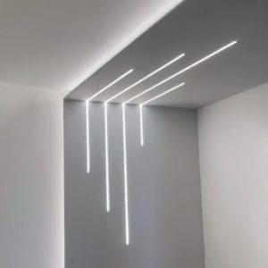 Profilo in cartongesso raccordo parete soffitto per tagli luce led