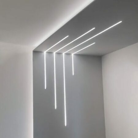 Profilo in cartongesso raccordo parete soffitto per tagli luce led