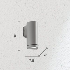 Lampada da parete Rav Disegno tecnico Ondaluce luceledcom