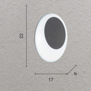 Lampada da parete Shell Disegno tecnico Ondaluce luceledcom