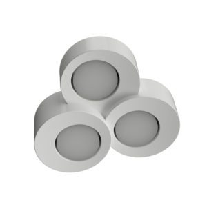 plafoniera in gesso per 3 lampadine led da soffitto
