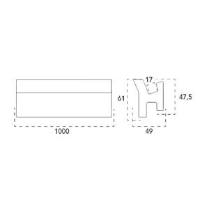 Dimensioni cornice in gesso per led