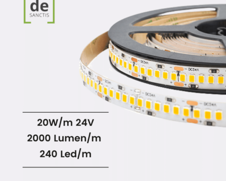 STRISCIA LED STRIP LED PERFORMANTE 20W_M DE SANCTIS LIGHT DESIGN