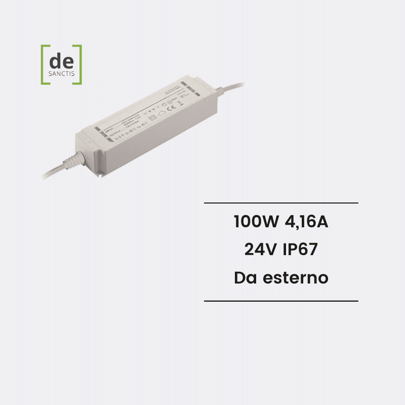 Alimentatore 100w 24V 4.16a ip67 – de Sanctis Light & Design