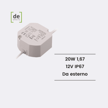 Alimentatore da esterno DS67-20W12V de Sanctis Light & Design