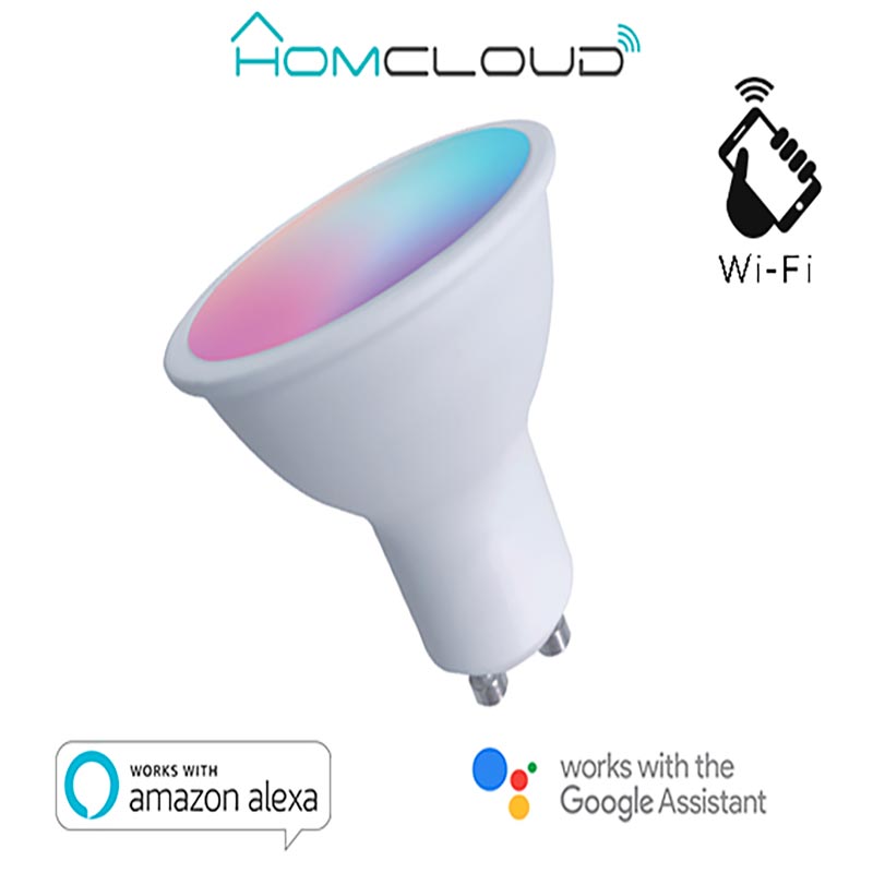 Faretto GU10 ad incasso Wi-FI RGB + Bianco caldo dimmerabile