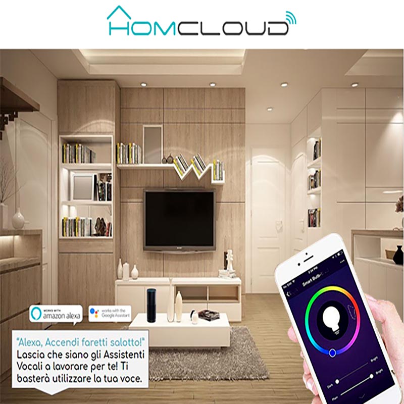 Lampadina Wi-FI RGB + Bianco CCT E27 dimmerabile – Homcloud