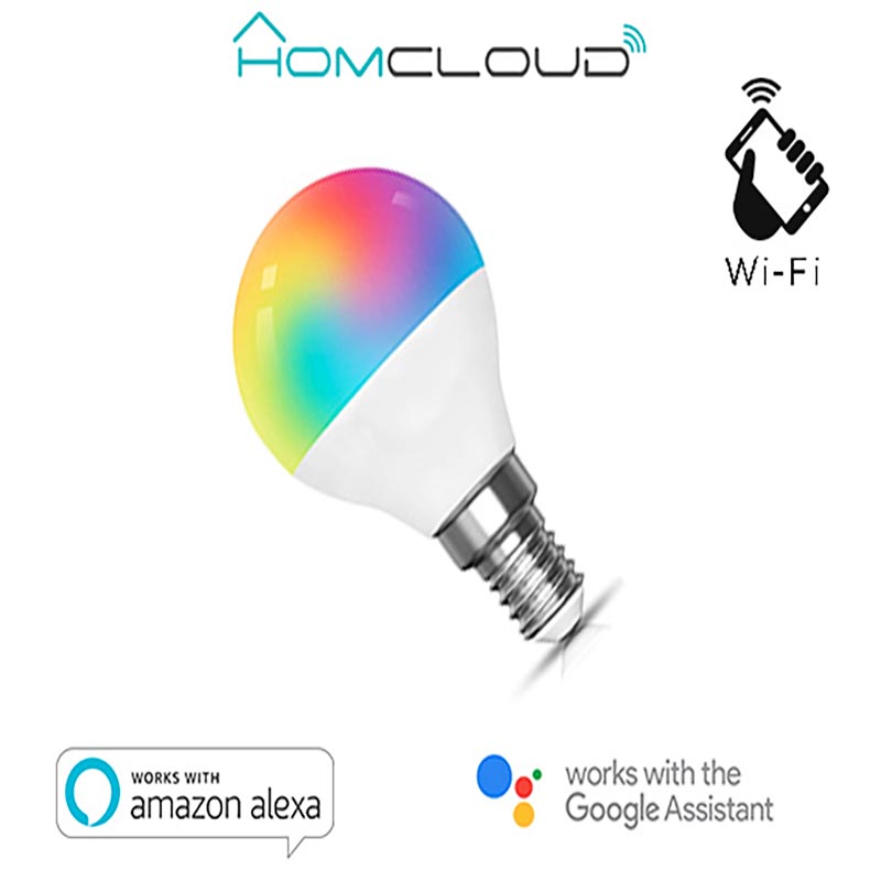 Lampadina Wi-FI RGB+Bianco caldo E14 G45 dimmerabile – Homcloud