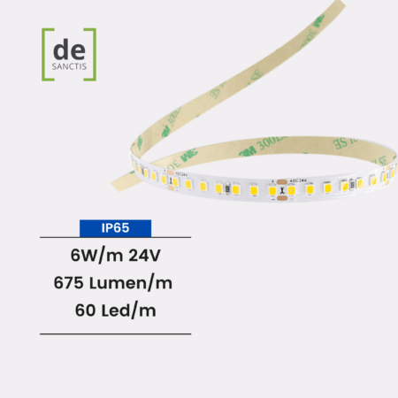 STRISCIA LED STRIP LED PERFORMANTE 6W_M IP65 DE SANCTIS LIGHT DESIGN