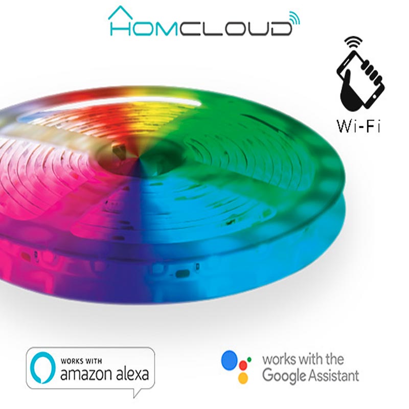 Striscia LED RGB + Bianco caldo wi-fi Kit dimmerabile 5m – Homcloud