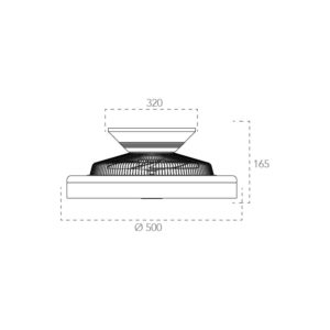 Ventilatore Led Foehn Disegno tecnico
