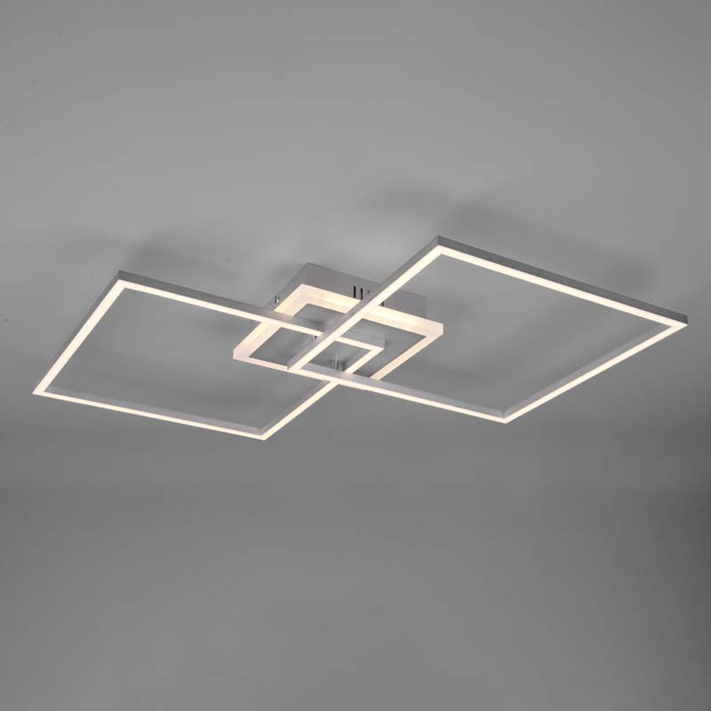 Plafoniera Led Arribo doppio quadrato dimmerabile RGB e telecomando  multifunzione 29W – Trio lighting