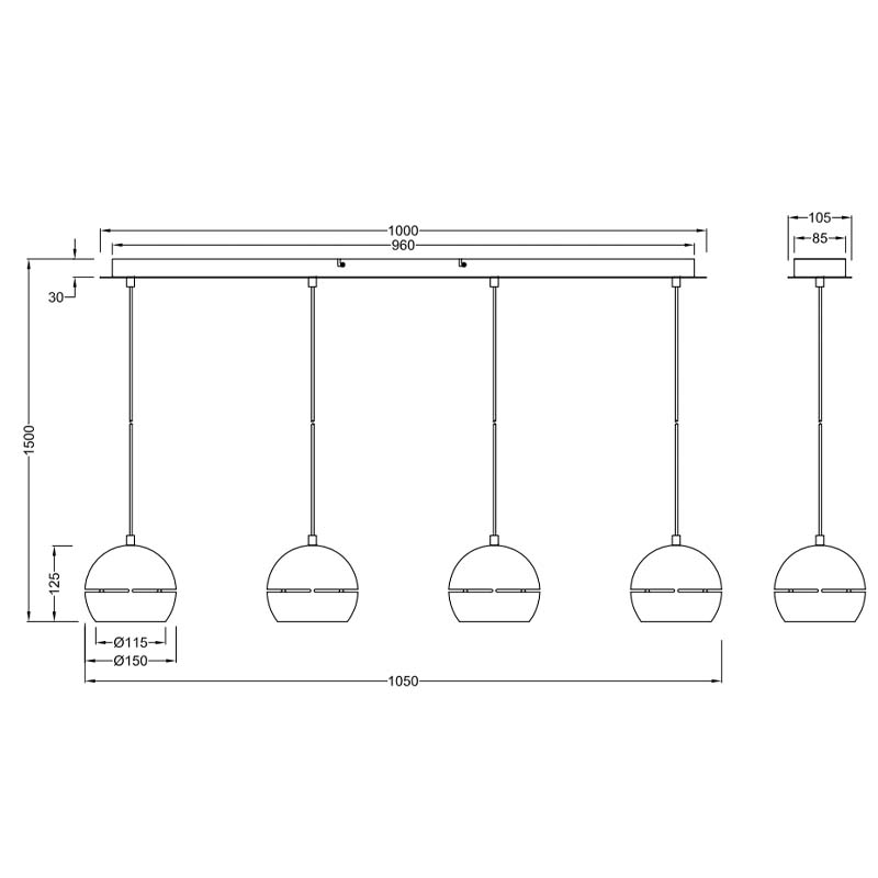Lampada A Soffitto Massive Lara – 4 Spot Barra – Colore Nero – IP20 – Con Lampadine GU10 Bianco Caldo 2700K