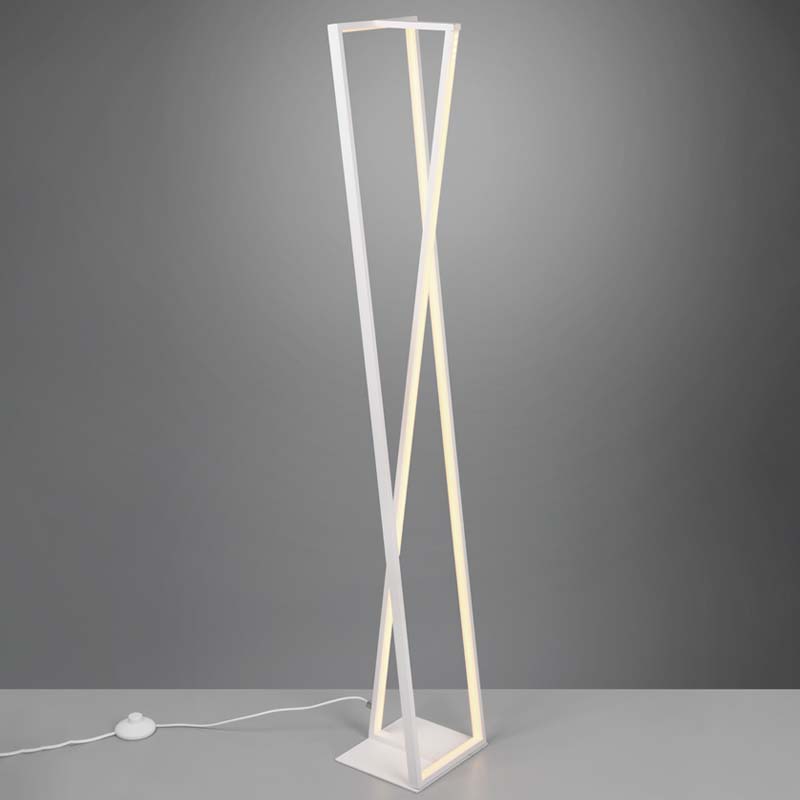 Lampada da terra Led Nuria con regolazione luce calda-fredda e dimmerabile  34W- Trio Lighting