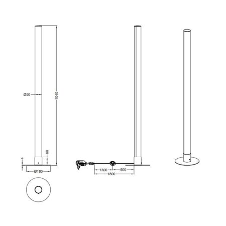 Arnusa Lampada Da Terra A Cono LED – 80 Cm, Con Telecomando RGB E Batteria, Per Interni/Esterni