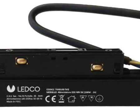 Alimentatore a scomparsa 100W nero binario magnetico 48v - Ledco