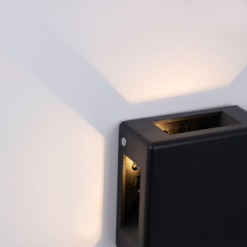SLV QUAD – Lampada Da Parete LED, Design Quadrato, Antracite, IP44 4,6W 3000K, Garanzia 5 Anni, Made In Germany