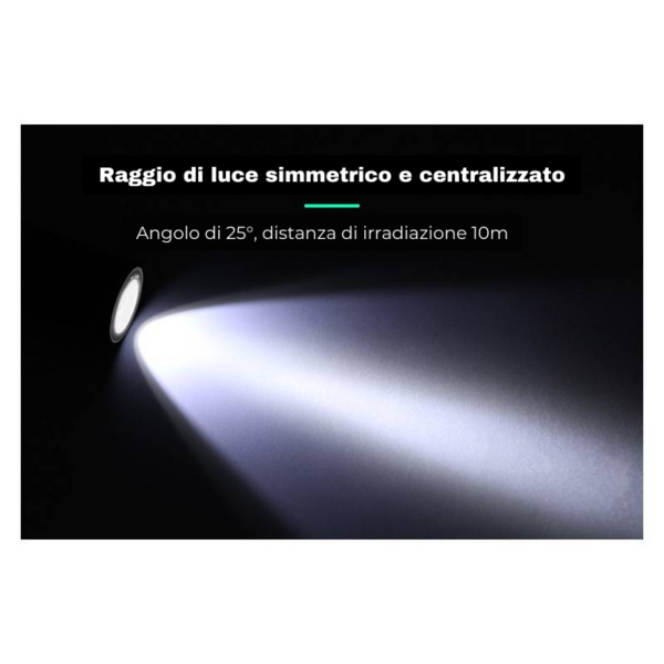 Segnapasso LED con Sensore PIR Finitura Grigio Bianco Naturale 4000K