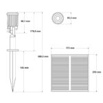 Plafoniera 6 luci con faretti orientabili grigio - 6820