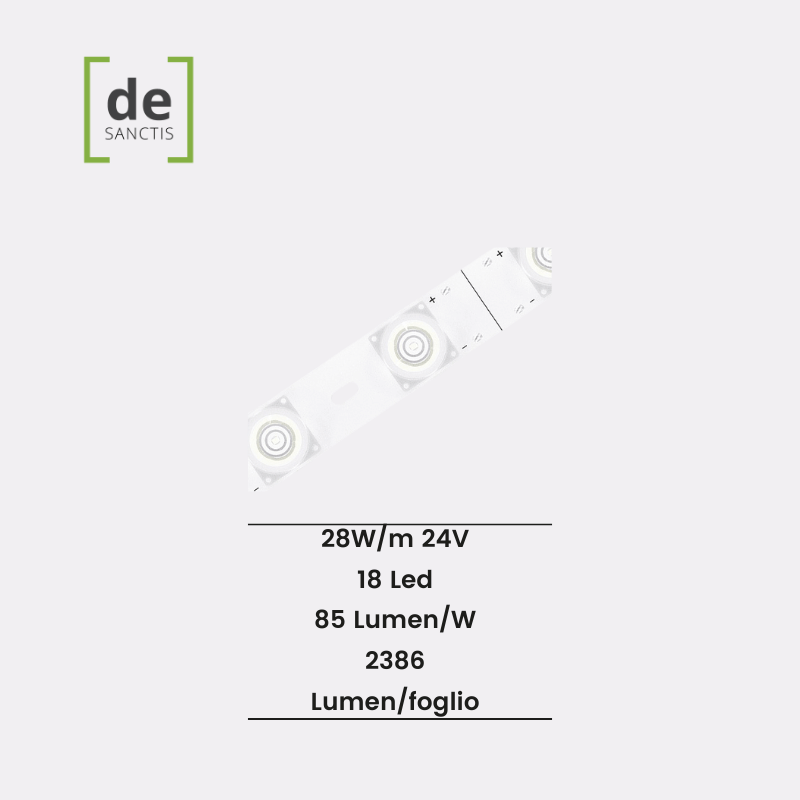 Barra Led Rigida 18Led Con Lenti 12X24° 28,08W – De Sanctis Light ...