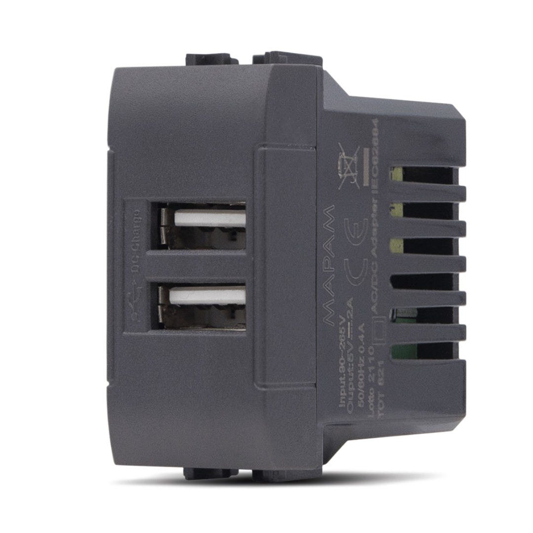 Doppia presa USB TIPO A+C (5V-2A-265V) VIP (2)