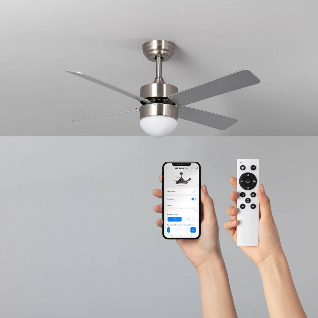 Ventilatore da Soffitto Silenzioso Cygnus Nichel