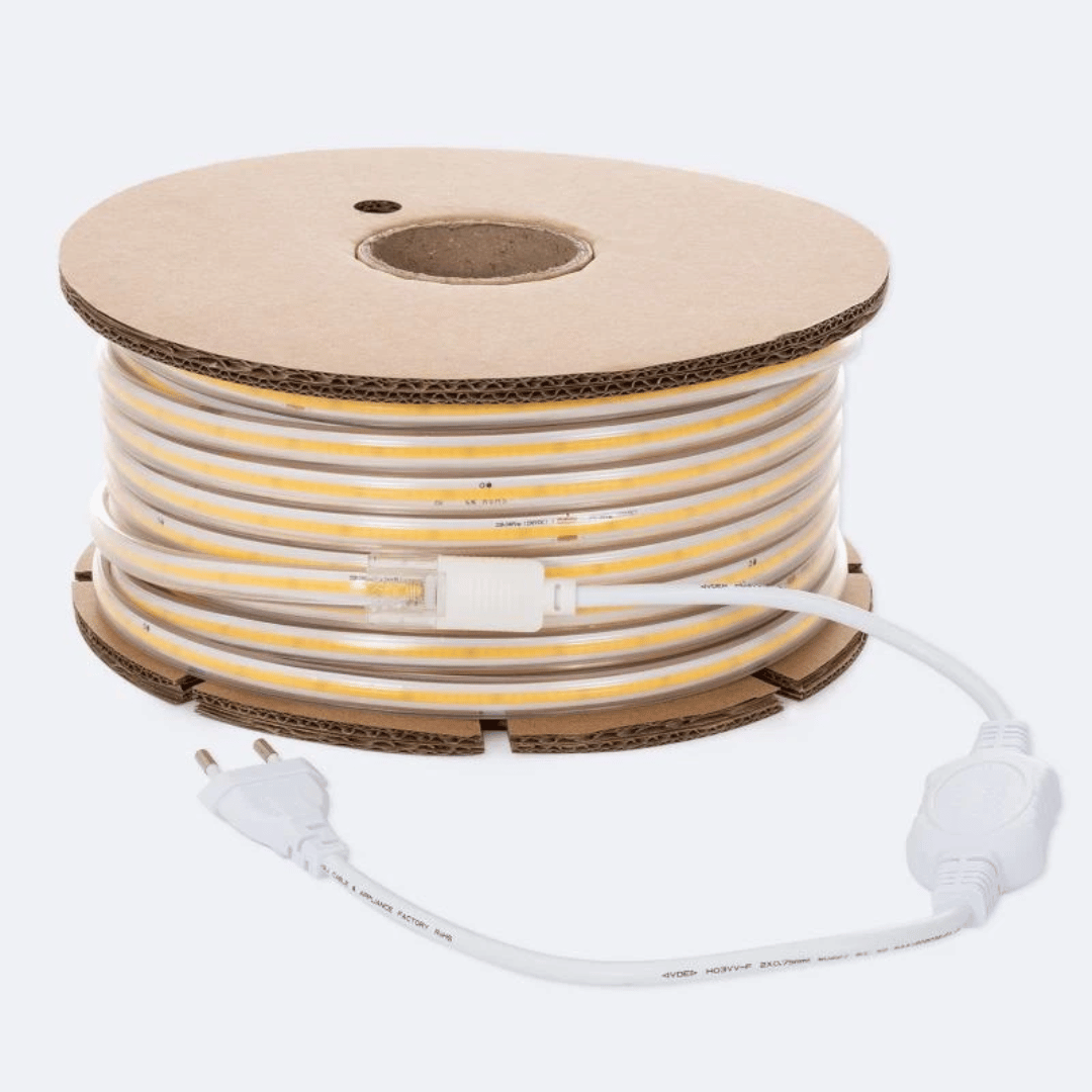 Bobina 50m Striscia LED Regolabile 220V COB 320 LED_m 8W_m 720lm_m (3)