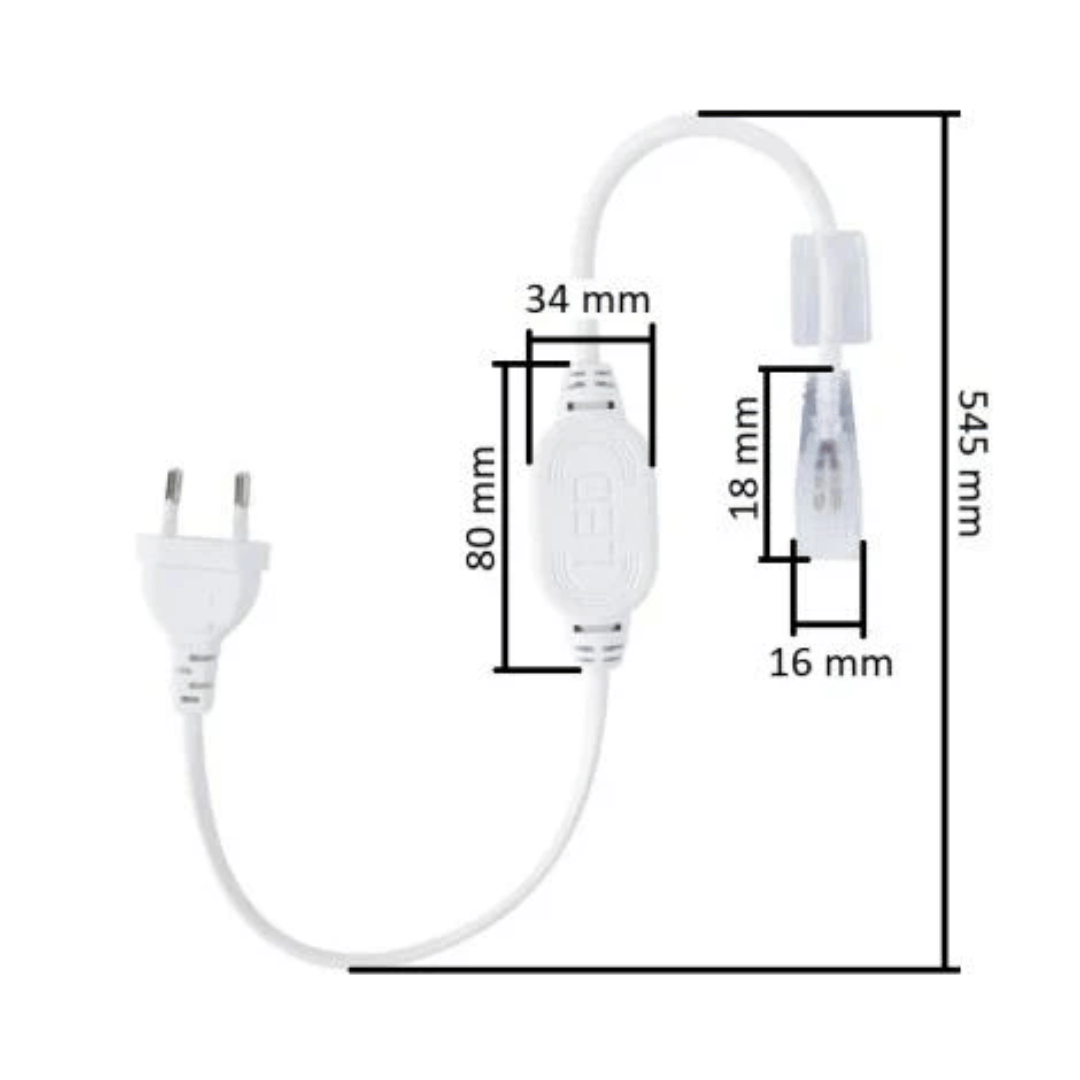 Cavo Raddrizzatore Corrente Striscia LED 220 V AC SMD&COB Larga 12mm (2)