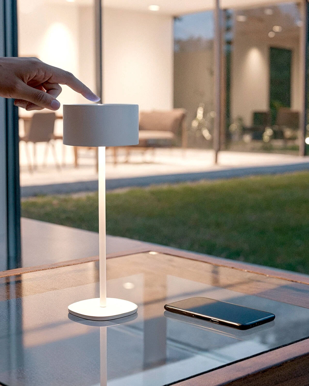 Lampada da Tavolo LED 2W Portatile Mounka Square - Bianco (2)