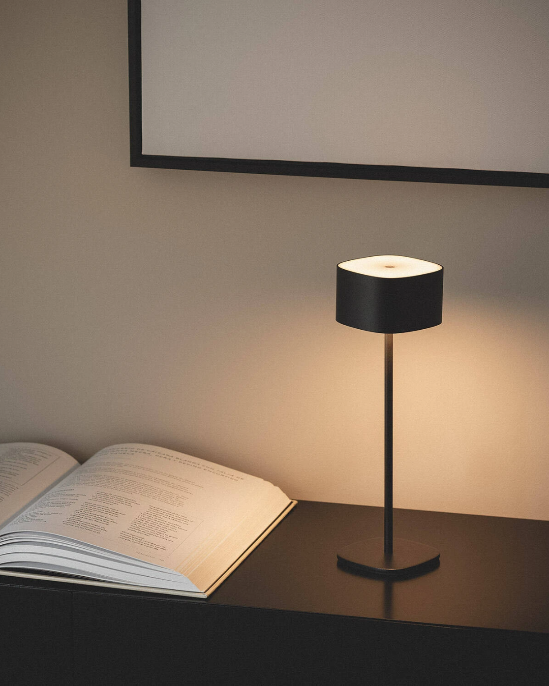 Lampada da Tavolo LED 2W Portatile Mounka Square - Nero (5)