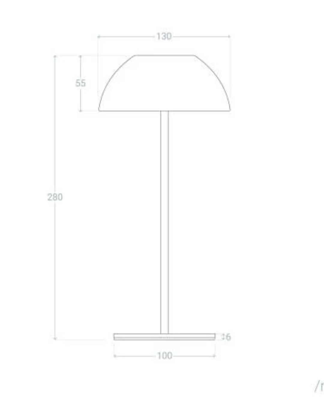 Lampada da Tavolo LED 2W Portatile Mugla - Dimensioni