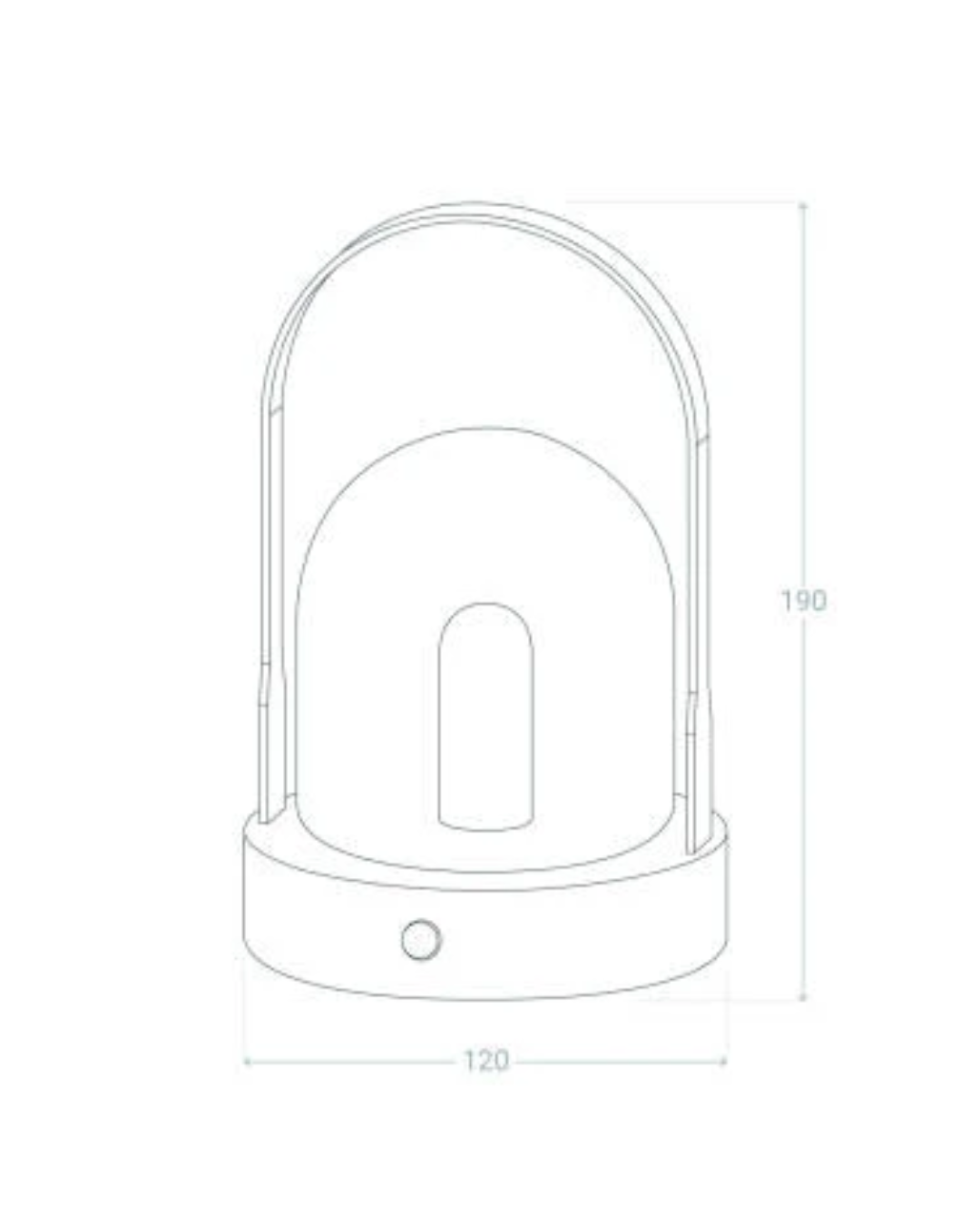 Lampada da Tavolo LED 3W Portatile Olena - Dimensioni