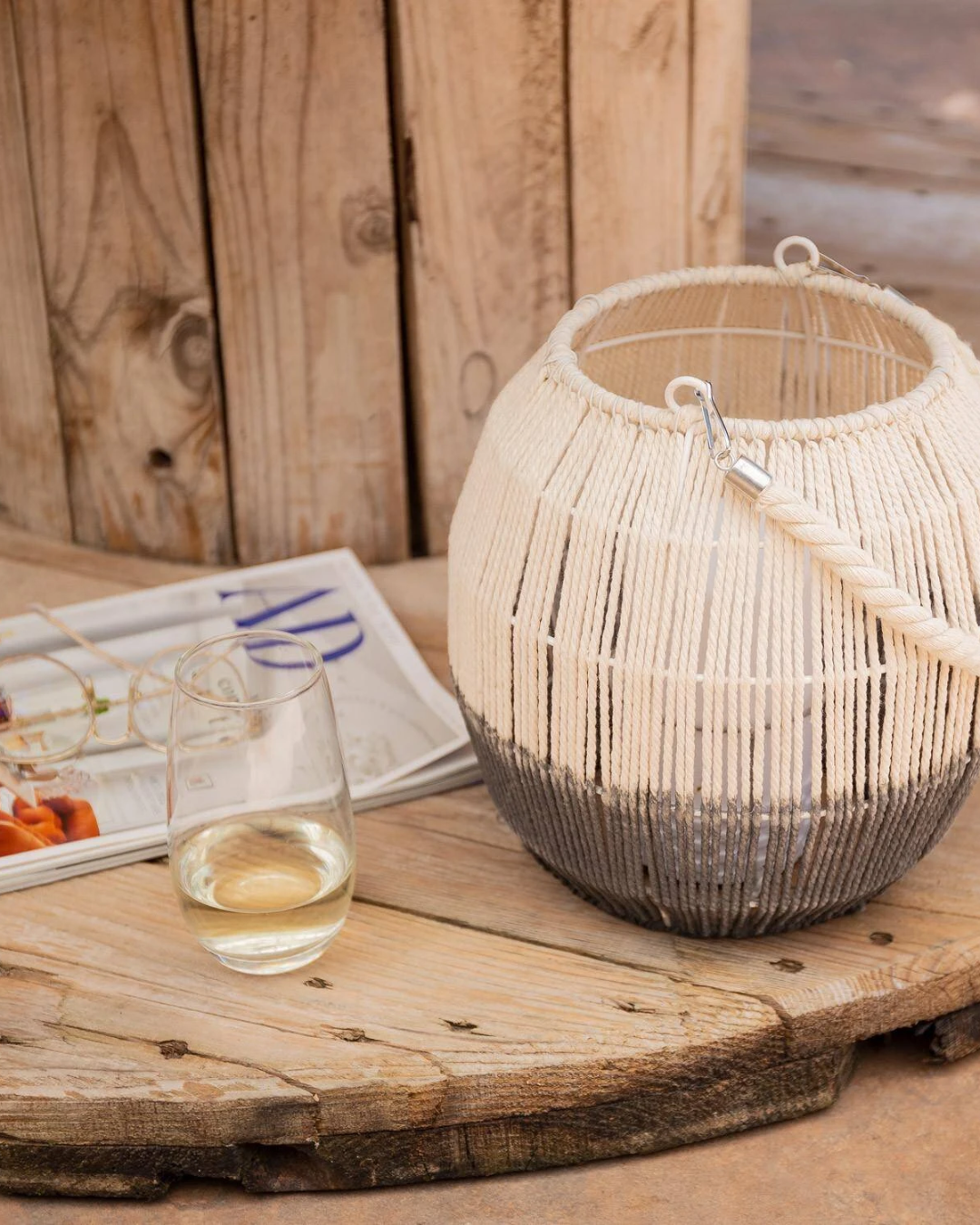 Lampada da Tavolo LED Portatile In Corda Mero (2)