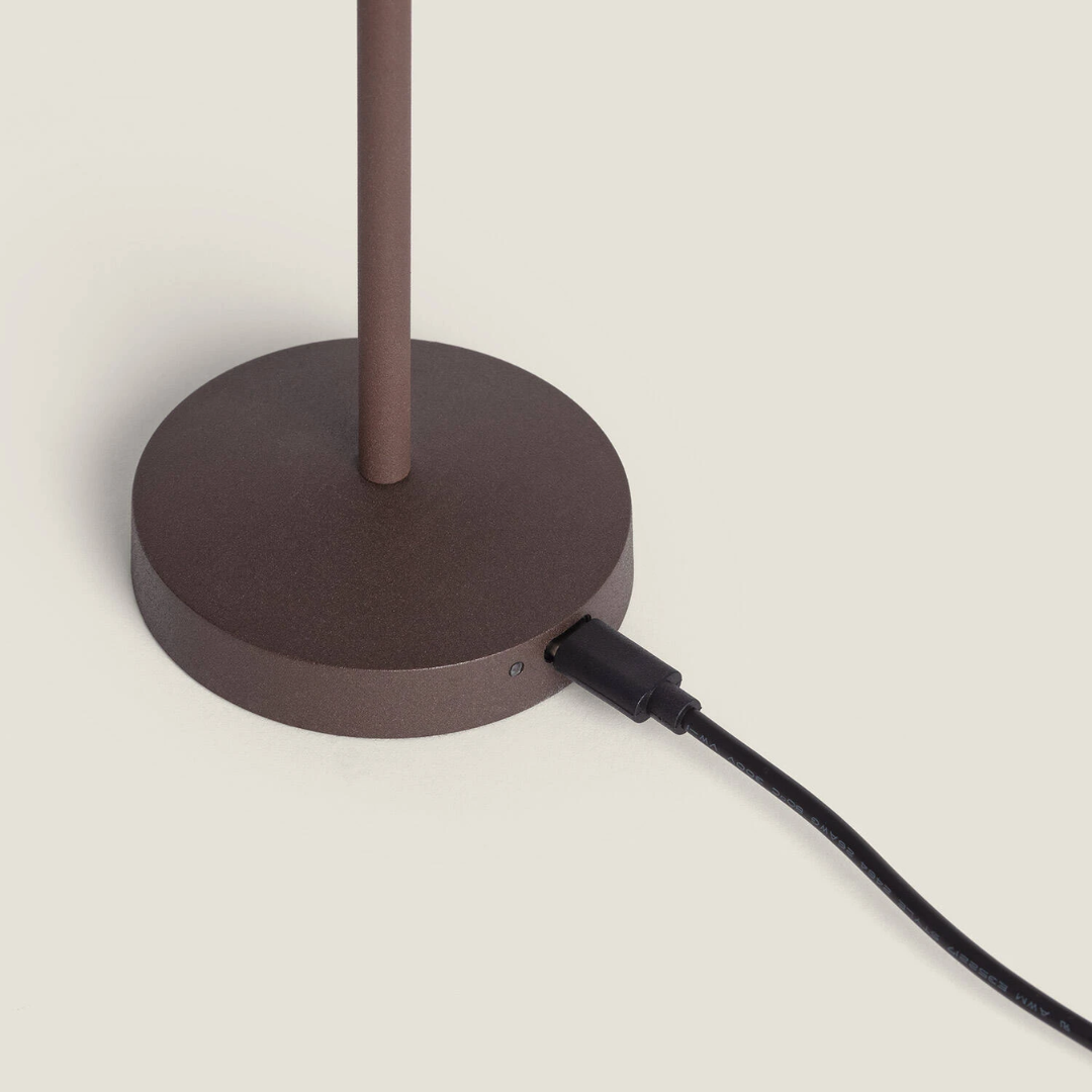 Lampada da Tavolo LED Portatile Per Esterni Magatzi - Marrone (5)