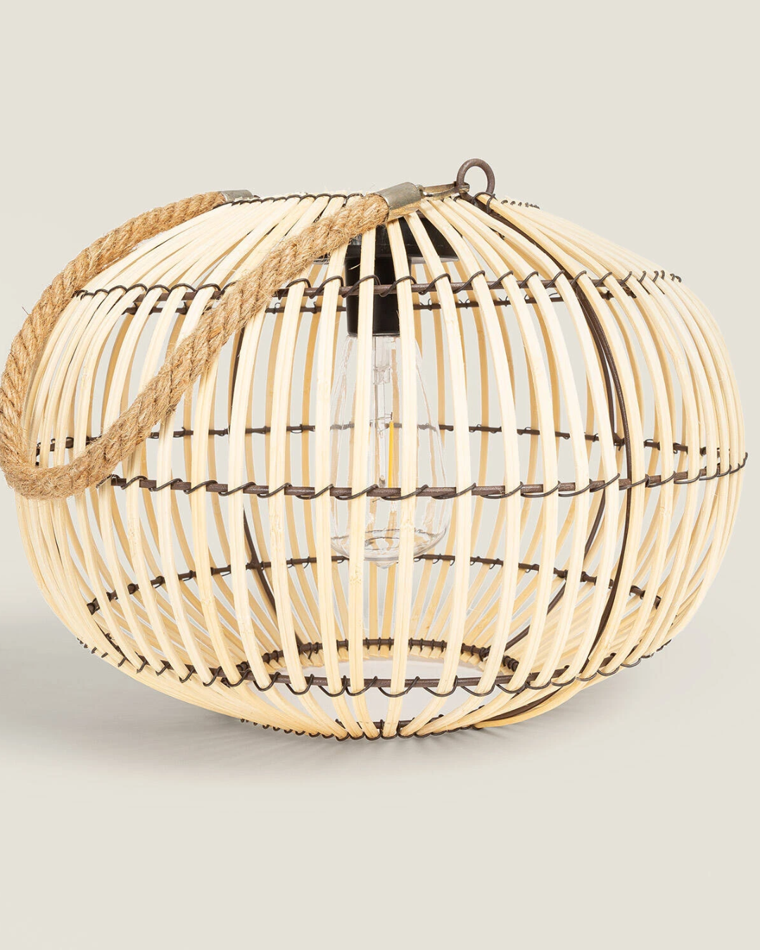 Lampada da Tavolo LED Solare Rattan Sirpur (8)