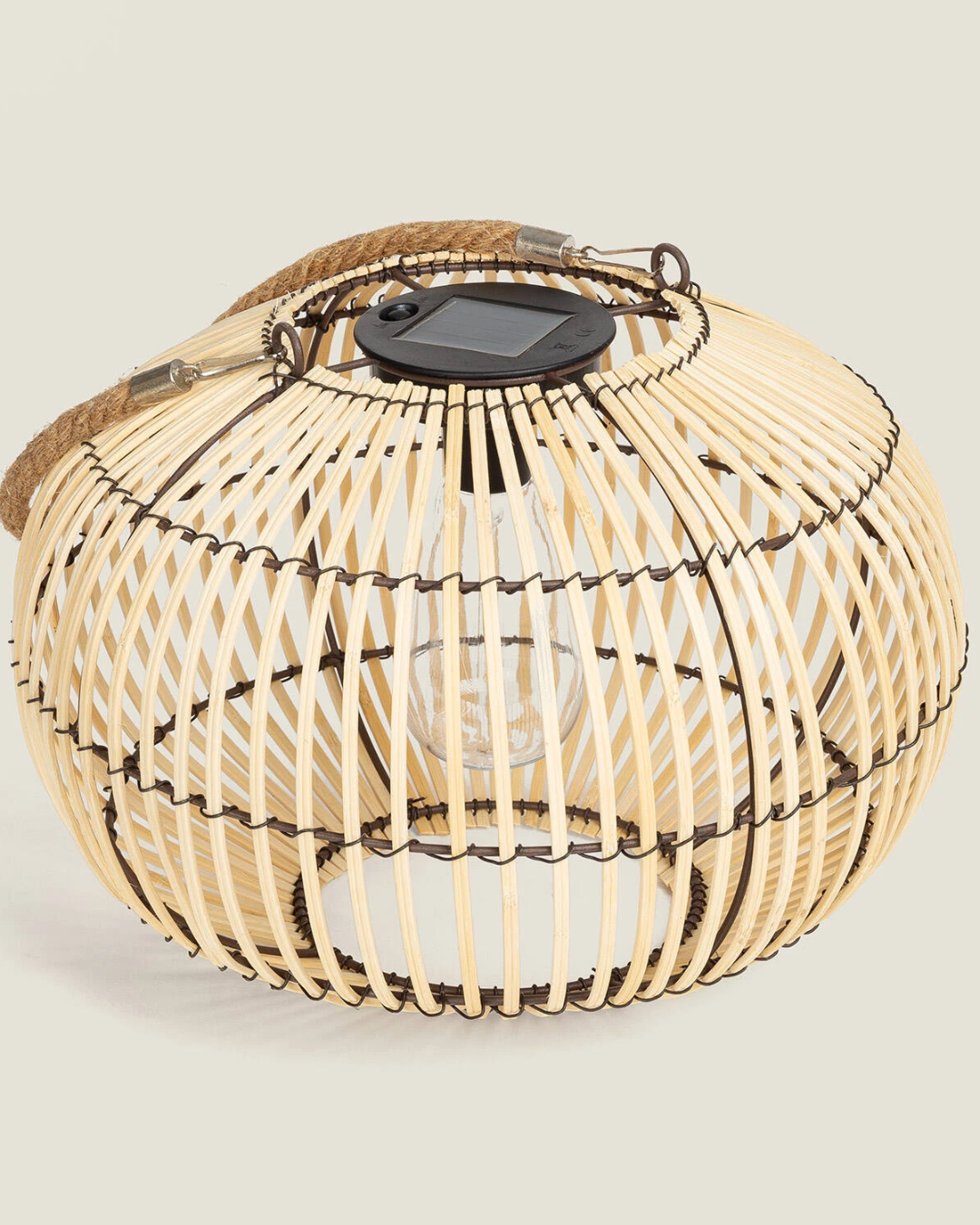 Lampada da Tavolo LED Solare Rattan Sirpur